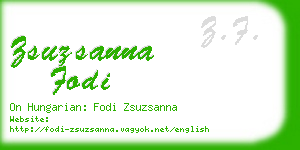 zsuzsanna fodi business card
